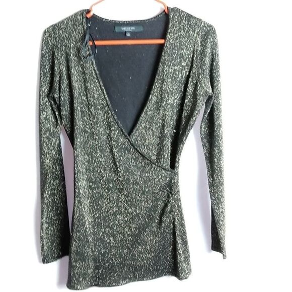 Andrew Marc cross front sparkling sweater - Picture 1 of 4